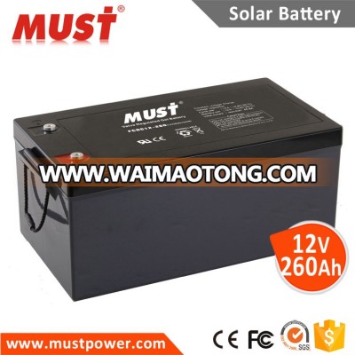 MUST UPS Battery 12V 38ah 65ah 100ah 150ah 200ah 250ah